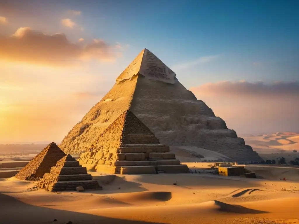 La majestuosidad de la Gran Esfinge de Giza al atardecer, revelando los secretos milenarios de la Esfinge en la arena del desierto