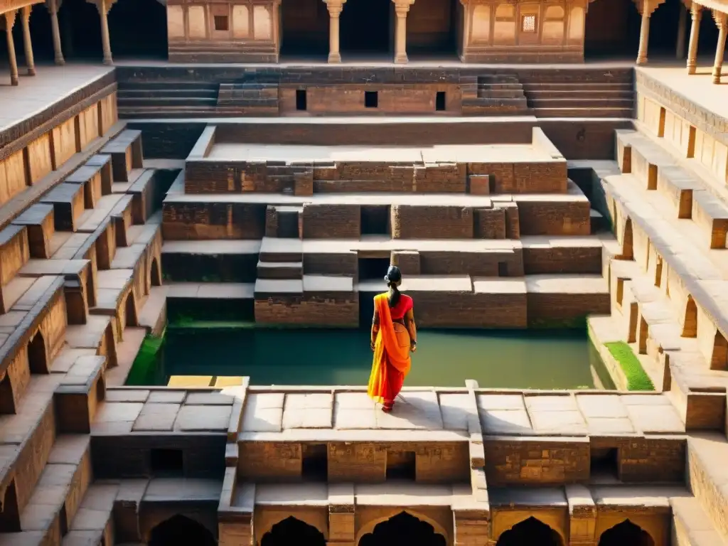 La majestuosidad del Legado de la India Antigua en el intrincado diseño de Chand Baori, Rajasthan