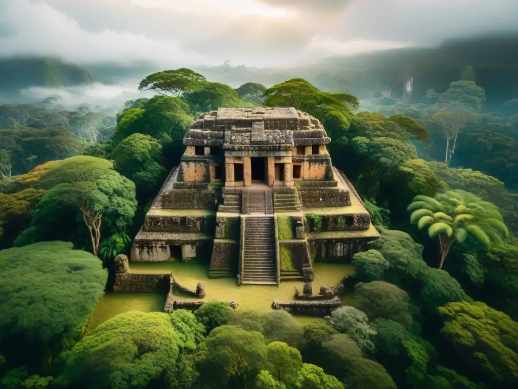 Descubre la majestuosidad de un templo precolombino oculto entre la exuberante selva