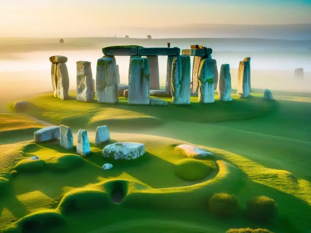 Majestuoso amanecer en Stonehenge, misteriosos secretos cósmicos se revelan en la luz dorada