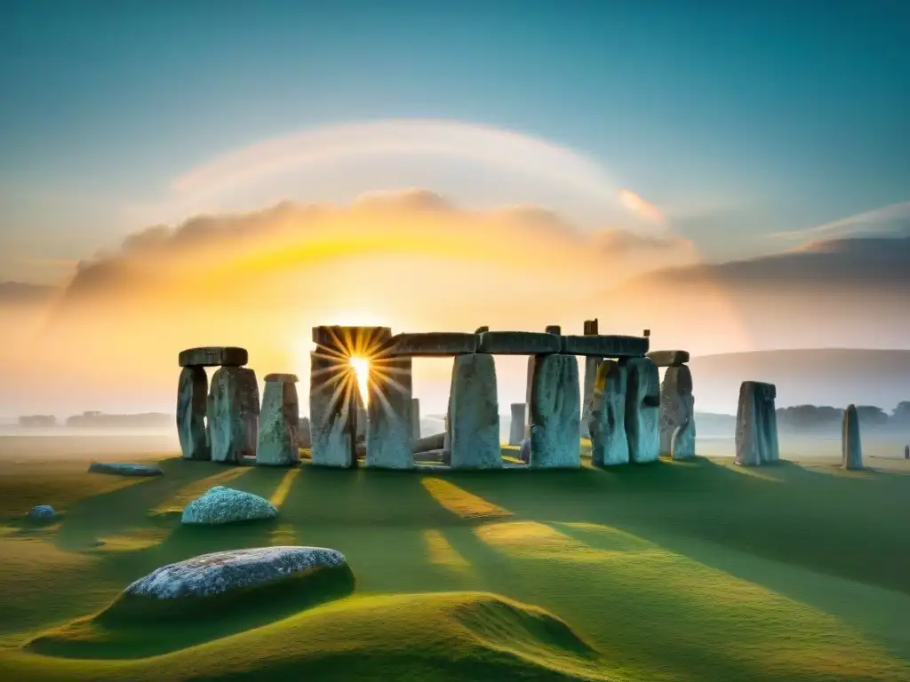 Stonehenge majestuoso al amanecer con misteriosas alineaciones, en conexión con la astrología en la prehistoria