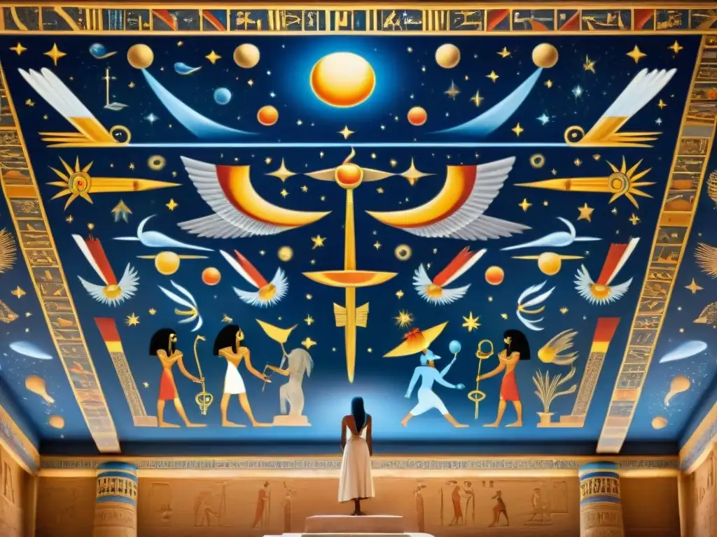 Maravilloso techo zodiacal egipcio en el Templo de Hathor: astrología en el antiguo Egipto