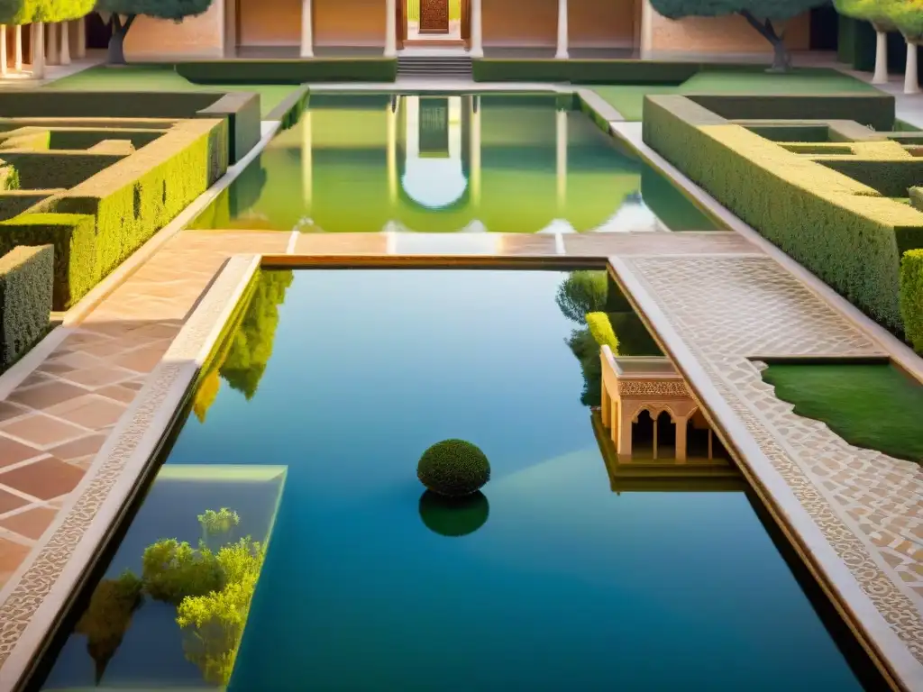 Descubre los misterios de la Alhambra y su geometría en el reflejo de sus aguas serenas