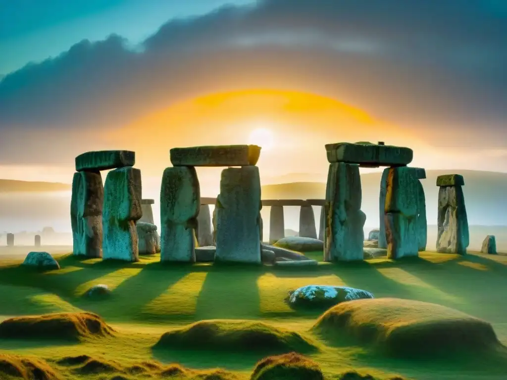 Stonehenge al amanecer, misterios arquitectura sagrada civilizaciones antiguas