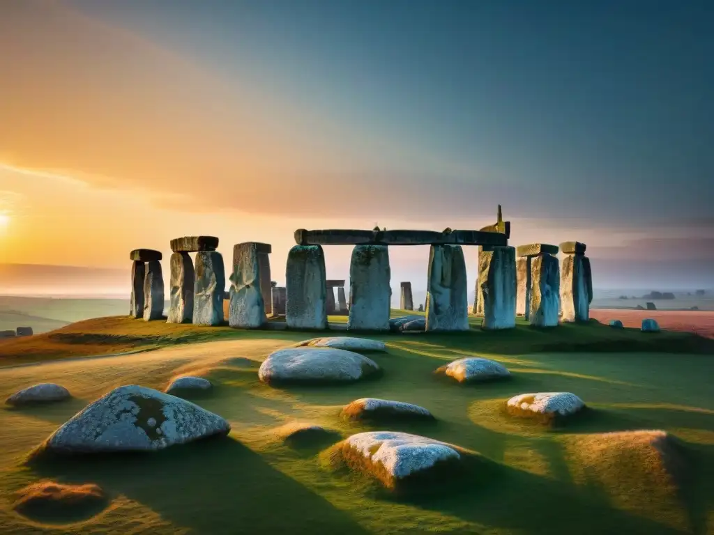 Stonehenge al amanecer, revelando misterios calendario gregoriano