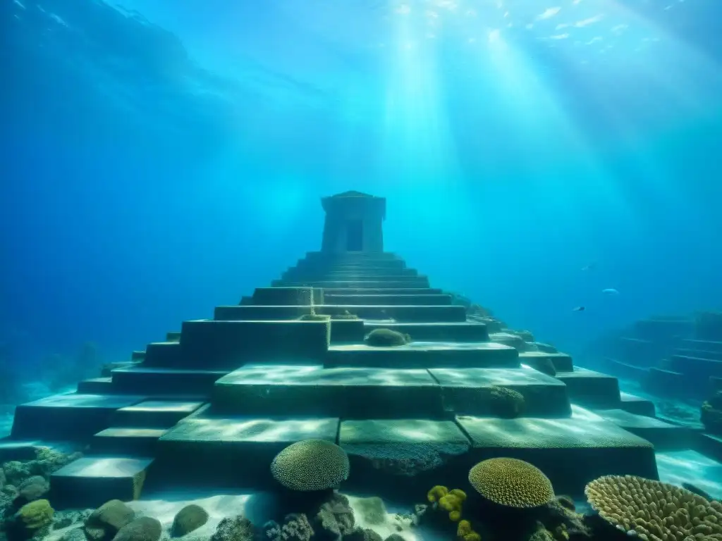 Los misterios de la ciudad sumergida de Yonaguni Lemuria se revelan en esta imagen detallada bajo el agua