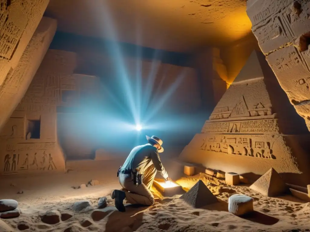 Explorando misterios en la Gran Pirámide de Giza, Egipto