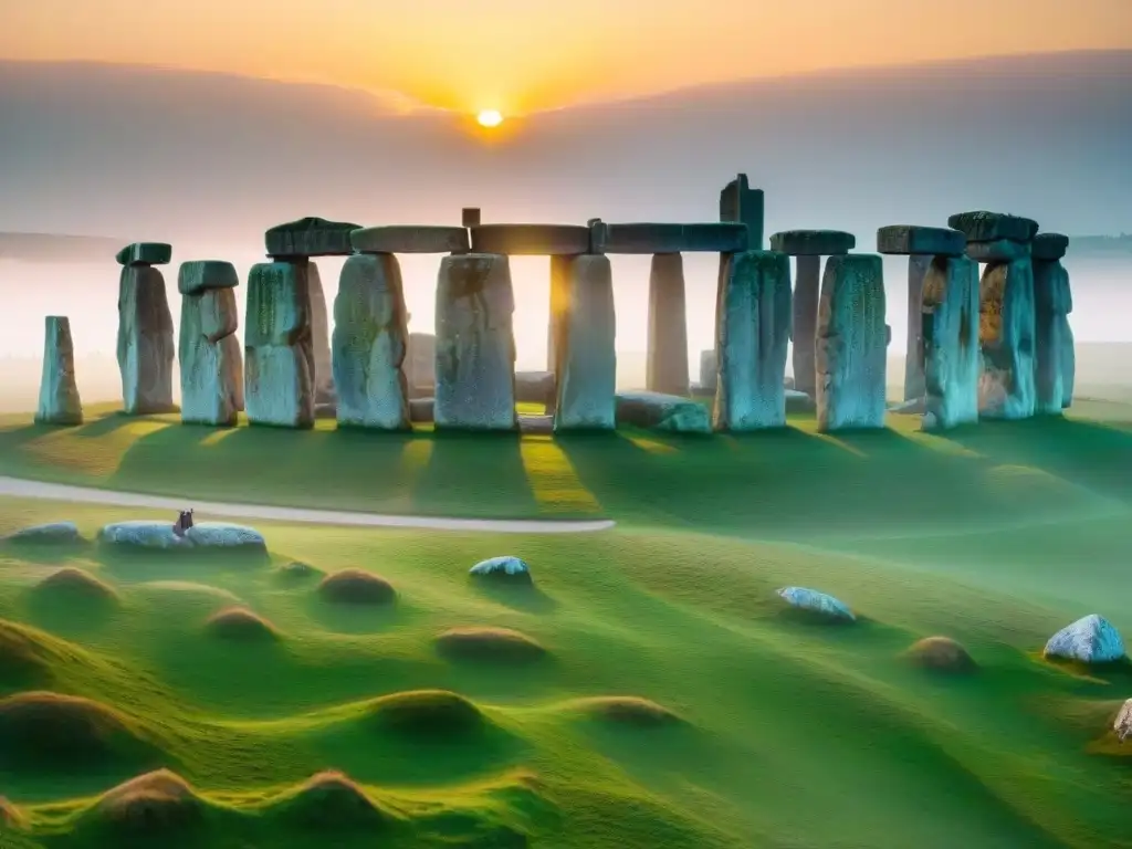 Los misterios de Stonehenge iluminados por el sol en el solsticio, un portal al mundo antiguo lleno de maravillas