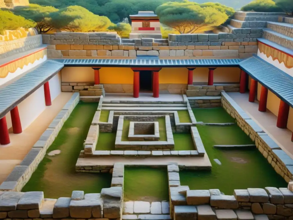 Explora los misterios del laberinto minoico de Knossos con su intrincada arquitectura y cámaras enigmáticas