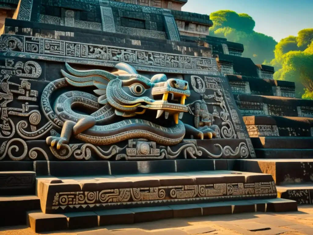 Misterios de Teotihuacán: Detalles impresionantes del Templo de la Serpiente Emplumada, arte antiguo en piedra