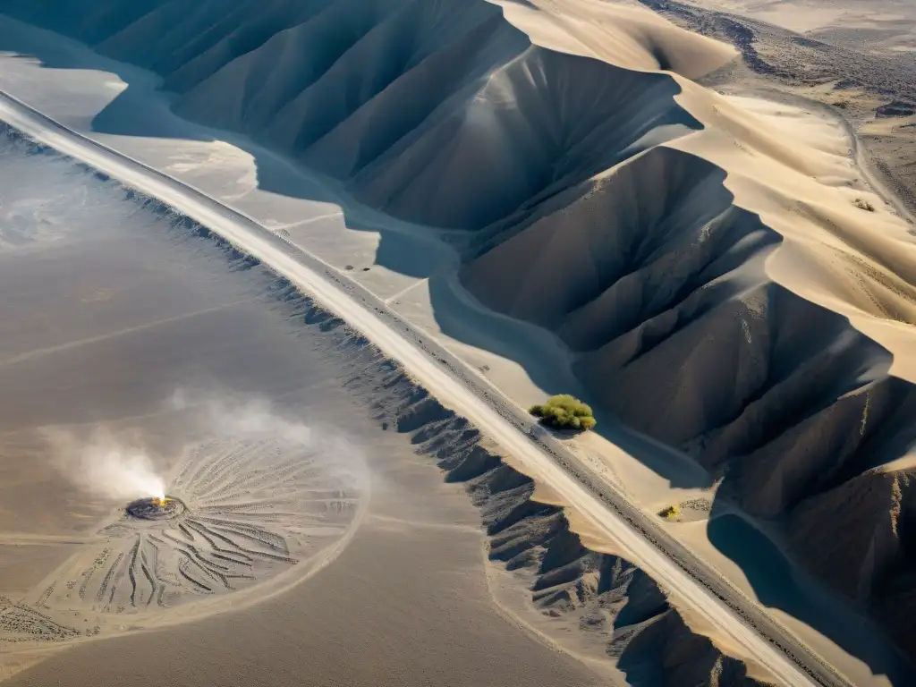 Misteriosos geoglifos de las Líneas de Nazca destacan en el desierto, revelando posible mensaje estelar