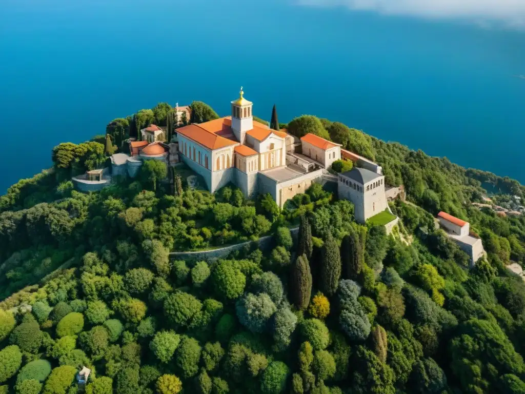 Monjes realizando restauración en el Monte Athos: desafíos y armonía entre lo sagrado y lo secular