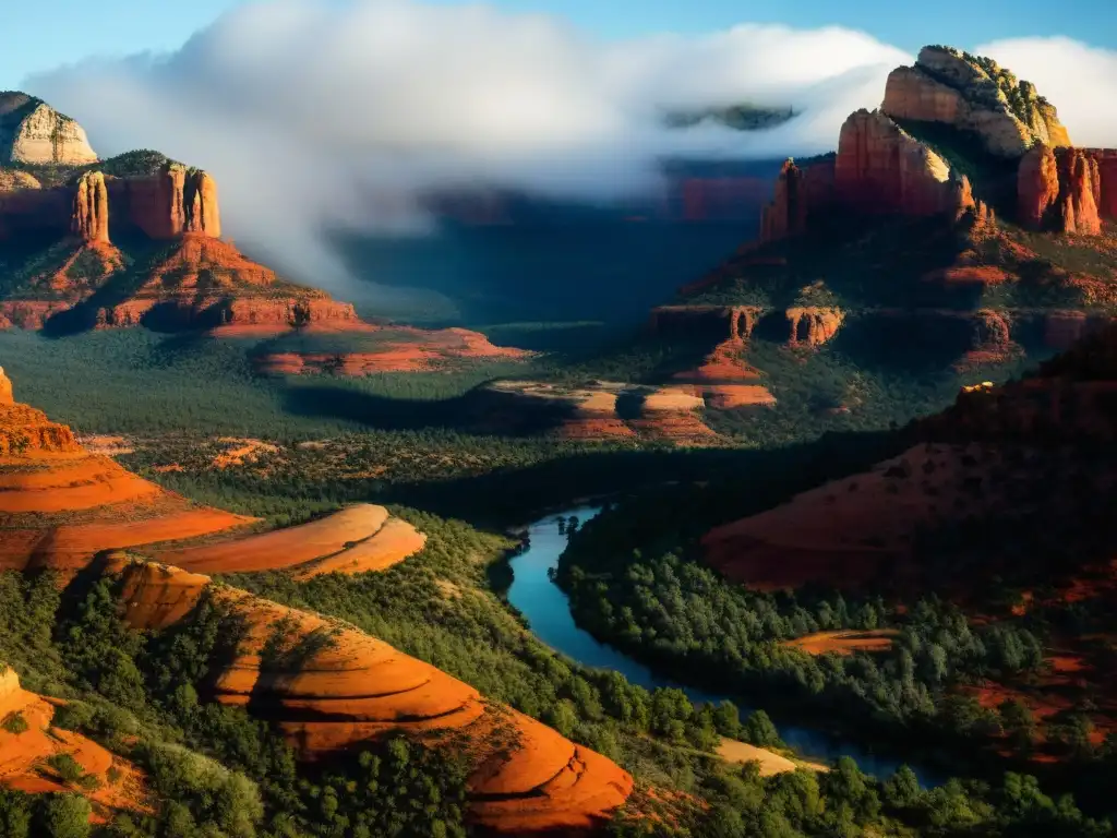 Un mosaico natural en las formaciones rocosas rojas de Sedona, revelando secretos de la historia geológica milenaria