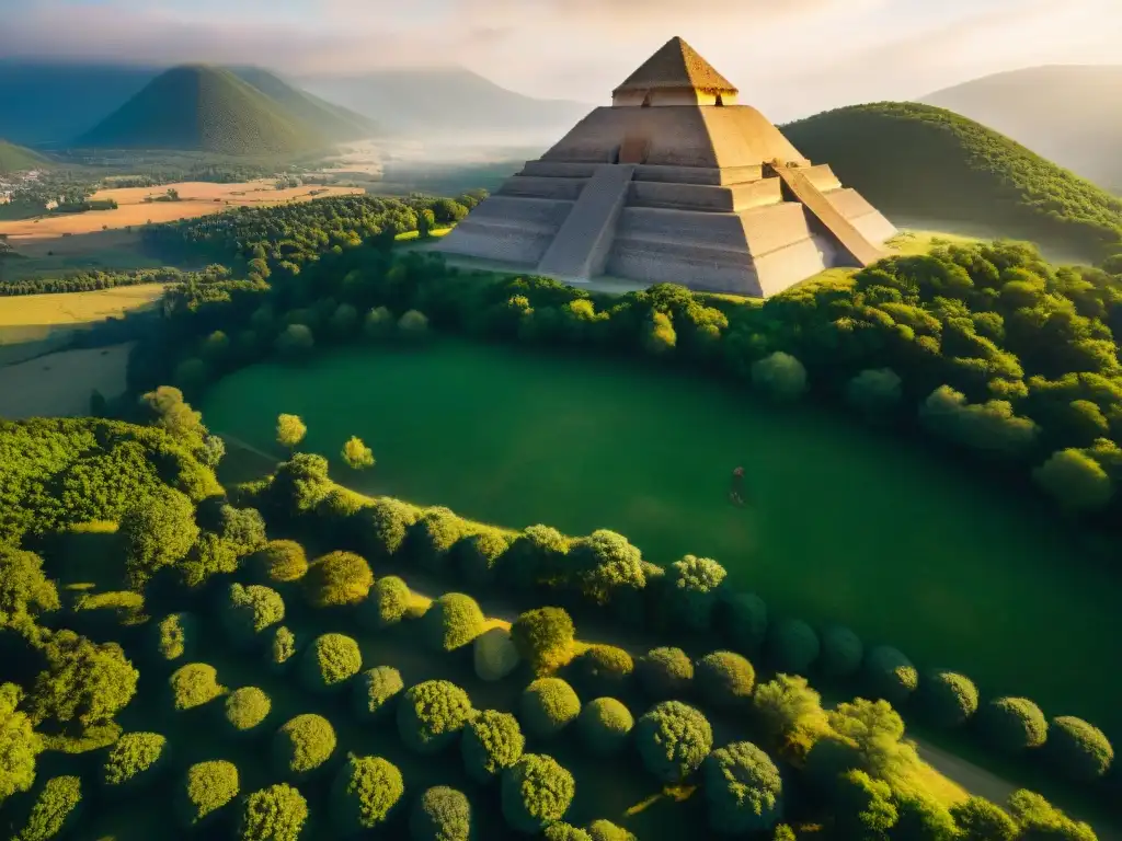 Descubre las Pirámides Bosnias, origen de la humanidad, en un atardecer místico entre la exuberante naturaleza