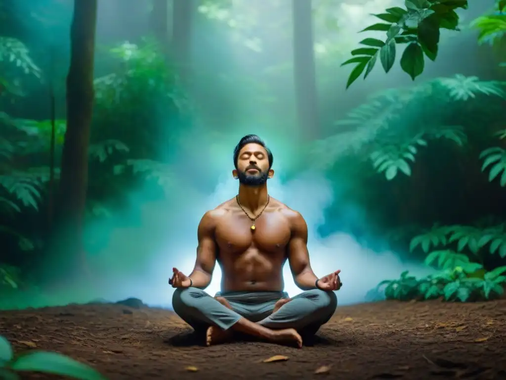 Prácticas de Tantra: meditación en el bosque brumoso, conexión espiritual y autodescubrimiento en la naturaleza