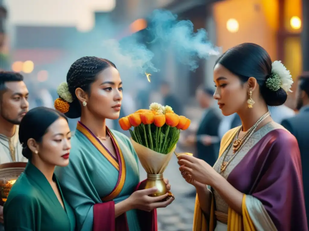 Un ritual de ofrendas a los dioses uniendo culturas en la ciudad