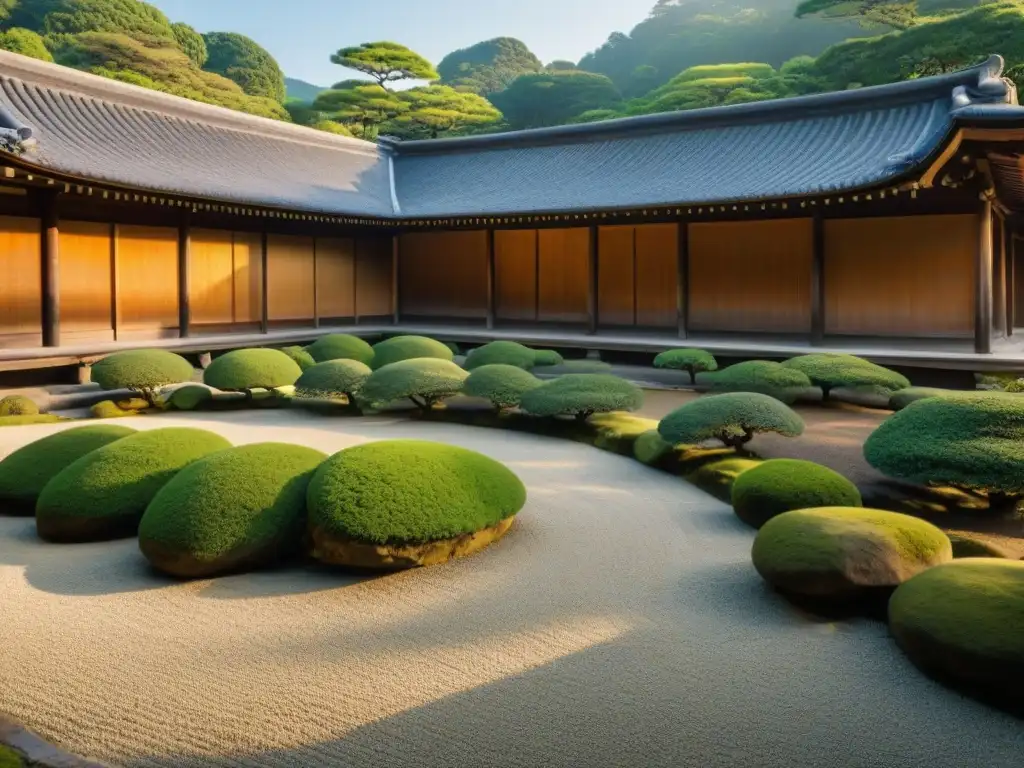 Jardín de rocas del Templo Ryoanji en Kyoto, ideal para retiros meditación templos zen Kyoto