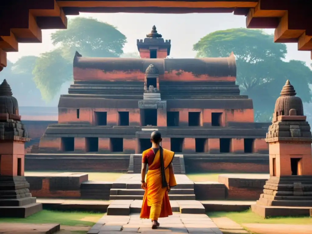 Ruinas majestuosas de la antigua Universidad de Nalanda, evocando sabiduría y legado de Universidades antiguas Nalanda Taxila