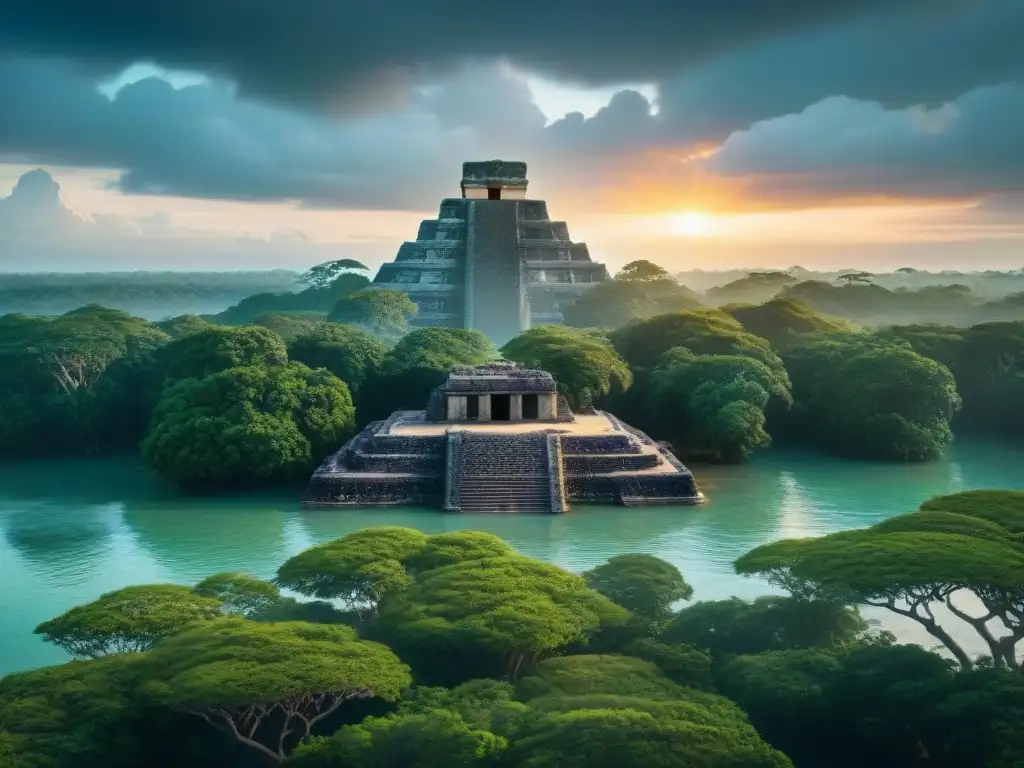 Ruinas mayas sumergidas por cambio climático, adaptación civilizaciones precolombinas