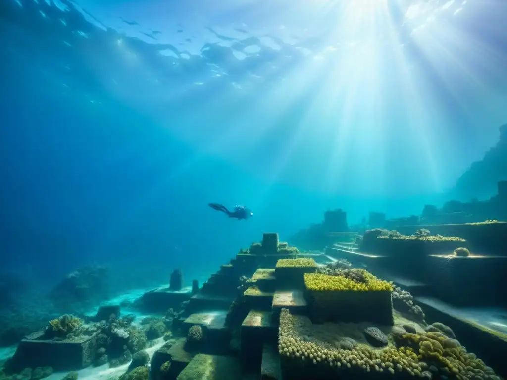 Ruinas místicas de una antigua ciudad submarina, teorías sobre la ubicación Atlántida