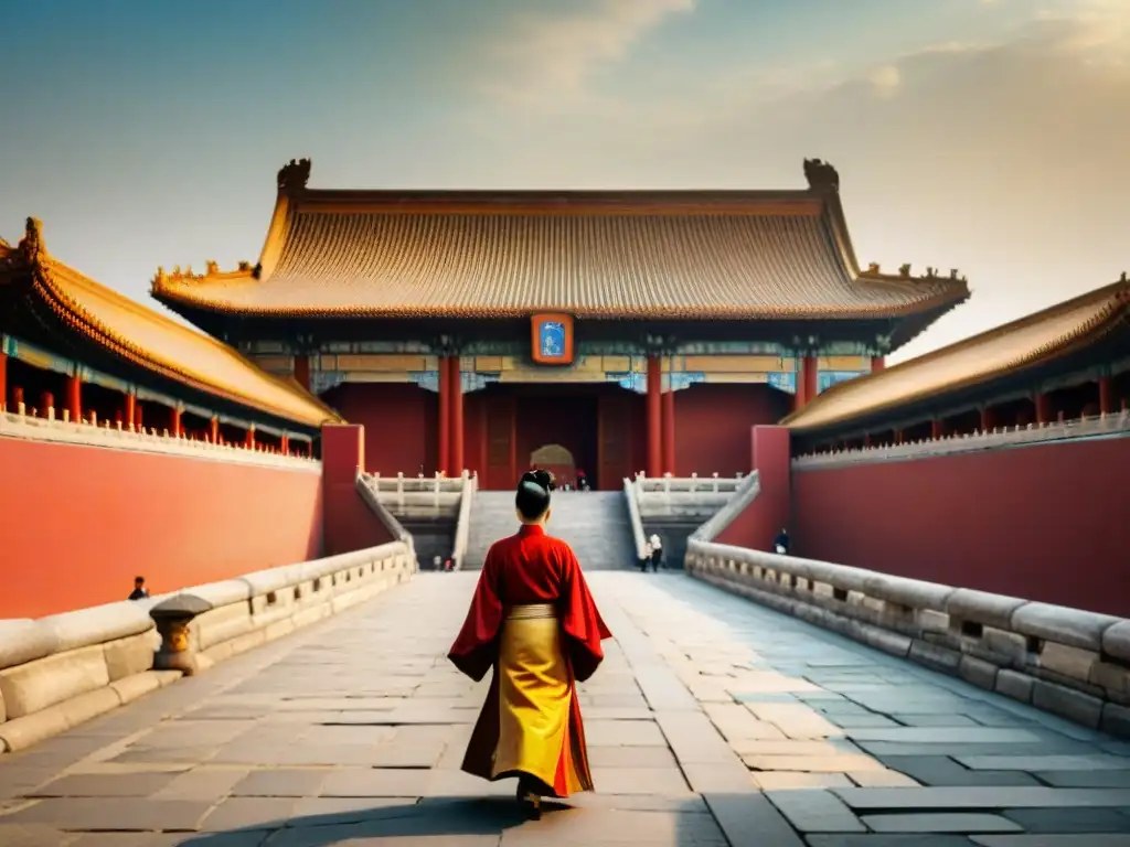 Descubre los secretos de la Ciudad Prohibida en Beijing con su majestuosa arquitectura en rojo y oro, patios llenos de turistas