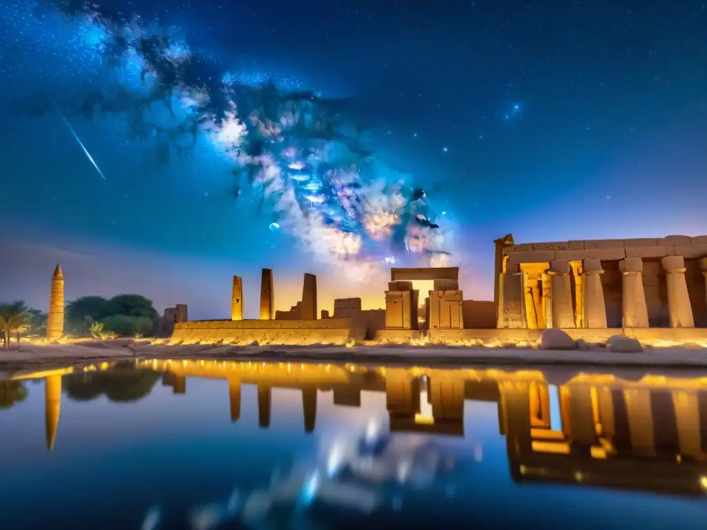 Templo de Karnak, astronomía egipcia: estrellas Nilo, conexión mística con el universo estrellado sobre el río