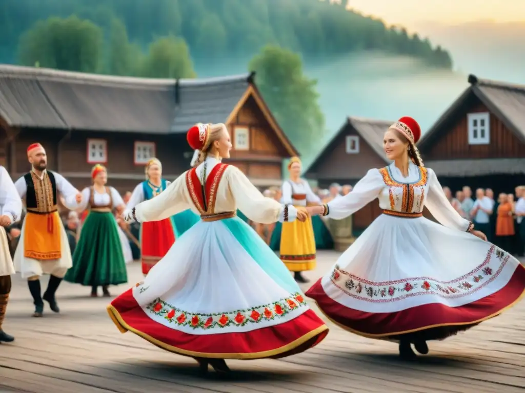 Celebración tradicional de danza eslava con influencias germanas en eslavos occidentales