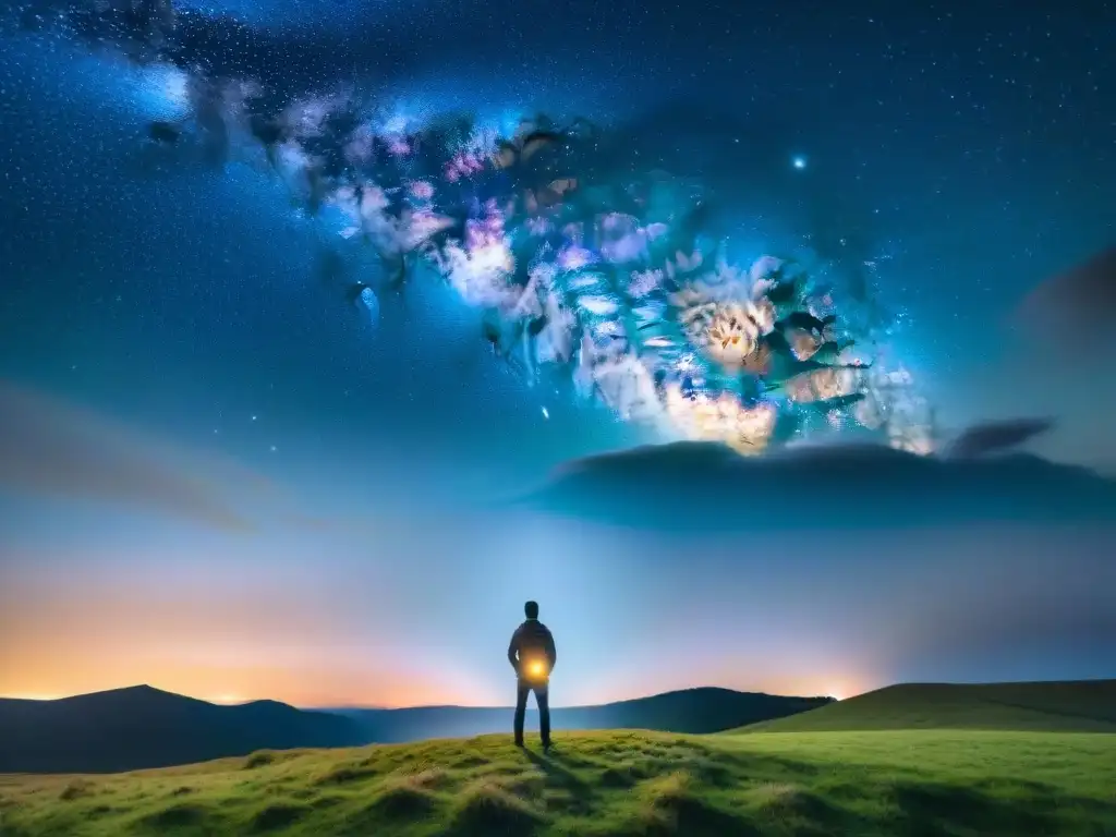 Maravilla nocturna: constelaciones brillantes en un cielo estrellado Un universo de mensajes, sincronicidad y destino se revela en la noche estrellada, conectando al observador con la vida