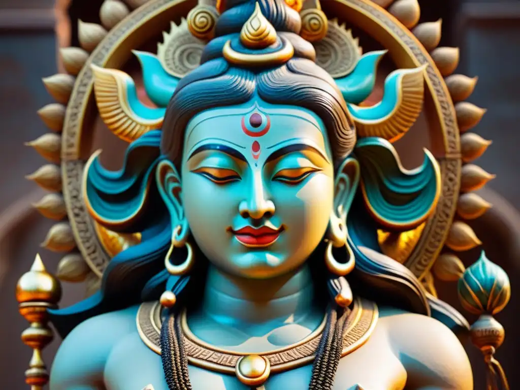 Viaje visual a través de la evolución de la representación escultórica de Shiva, desde antiguos grabados en piedra hasta interpretaciones modernas abstractas