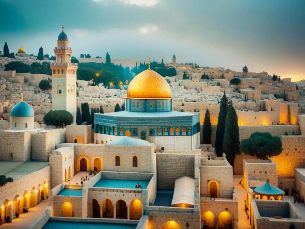 Reconstrucción virtual de Jerusalén en la época del Primer Templo, con calles bulliciosas, civilizaciones antiguas y maravillas arquitectónicas