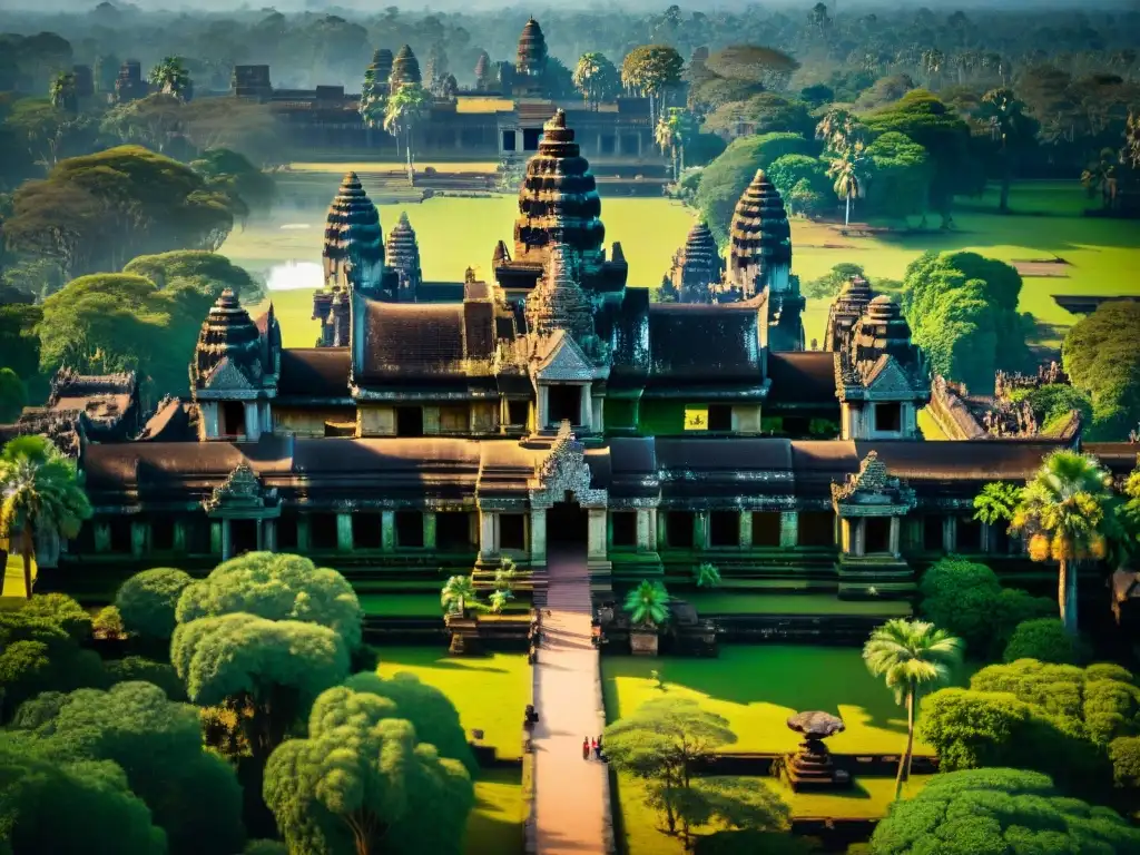 Vista detallada de Angkor Wat con tecnología láser revela secretos y estructuras ocultas en el complejo del templo