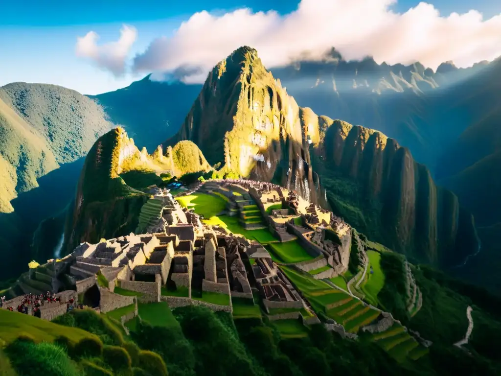 Vista panorámica de Machu Picchu en Inti Raymi Imperio Inca solsticio